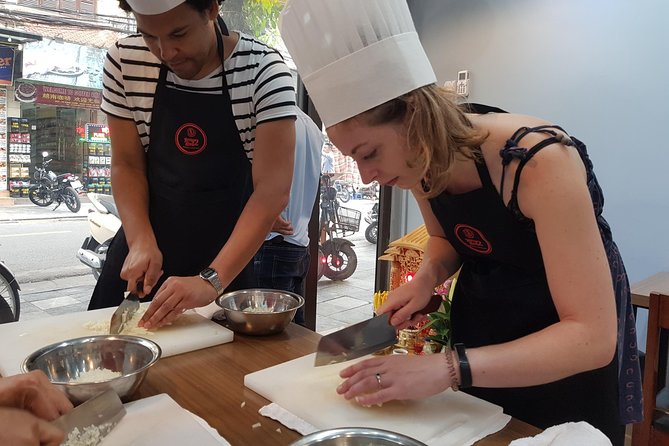 3 Dishes cooking + Egg Coffee bonus & Local Market Tour - Eating the meal you just made