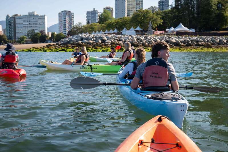 3 Hour Kayak in Vancouver with Coffee on the Beach - Paddling False Creek in the morning