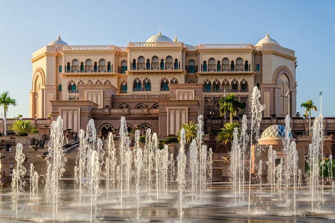 Abu Dhabi Private Tour with Qasr Al Watan & Gold Cappuccino at Emirates Palace - The Corniche and Al Bateen Drive
