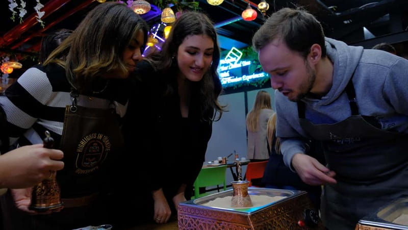 Antalya: Turkish Coffee Brewing on Sand & Fortune Telling - Menengiç and the wider coffee table