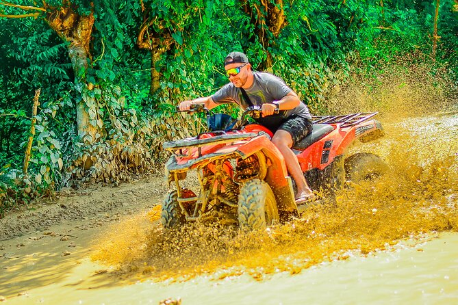 ATV OR BUGGY Ride Into the jungle with cave coffee & chocolate - Entering the clear-water cave and underground river