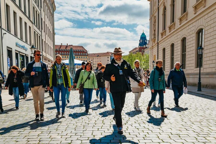 Dresden: Guided City Walk with a Cup of Coffee - Taschenbergpalais, Augustus Bridge, and Dresden Cathedral