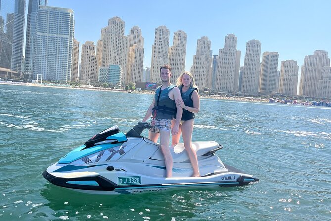 Dubai Skyline Jet Ski Tour + FREE PICS,VIDS & COFFEE - Riding a 120-horsepower Yamaha jet ski
