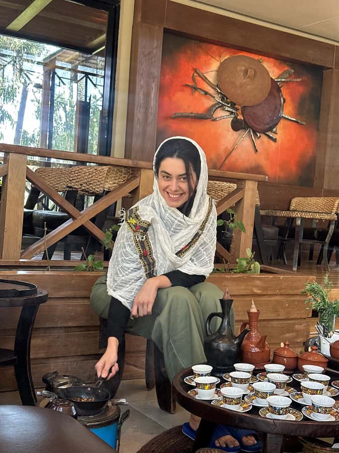 Ethiopia coffee cupping class/Ethiopian food injera making - Why coffee and injera make such a good Addis experience