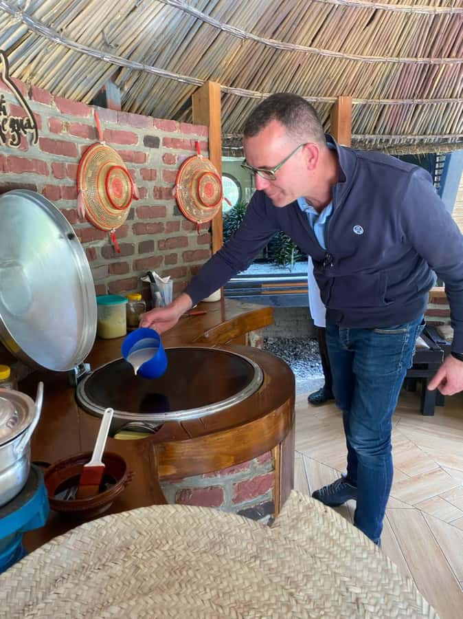Ethiopia coffee cupping class/Ethiopian food injera making - The Ethiopian coffee ceremony at the end
