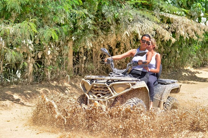 Full-Day Adventure with ATV, Party Boat, Snorkel & Coffee Tasting - Swimming at 20-foot-deep Macao Cave