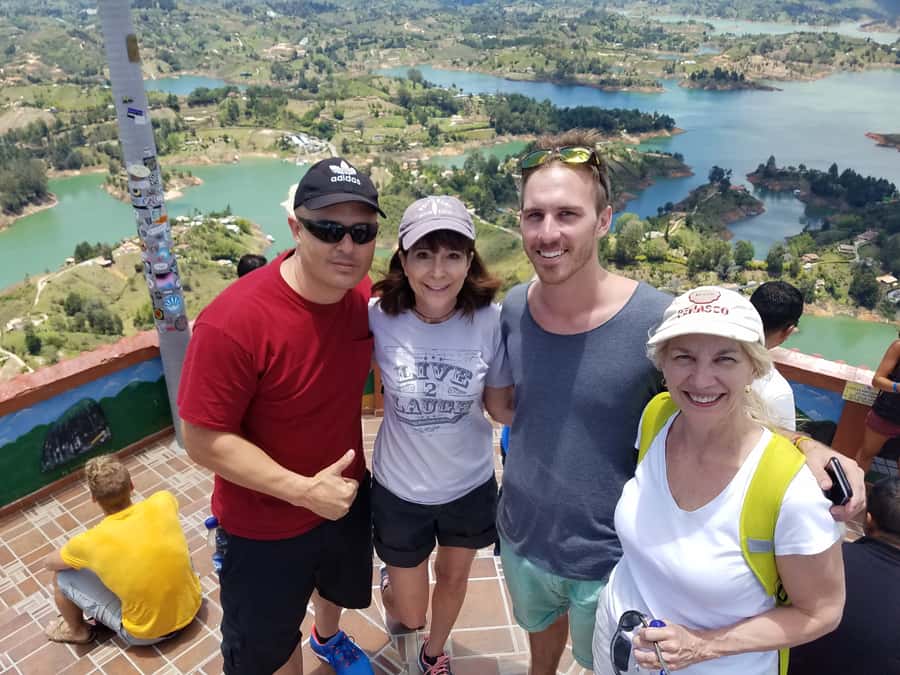 Guatape Coffee Villa including Rock Town & Waterfall - Climbing El Peñol for the big view