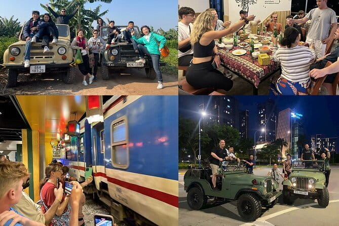 Hanoi Jeep Night Street Foodie Tour, Train Street and Egg Coffee - Key points at a glance