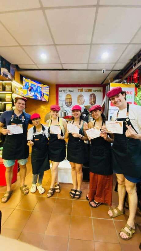 Hoi An: Vietnamese Coffee Making Workshop at Local Roastery - Sitting down with your own egg, coconut, salt, or phin coffee