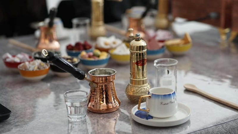 Istanbul: Turkish Coffee Making on Sand & Fortune Telling - The atelier atmosphere and nearby workshops