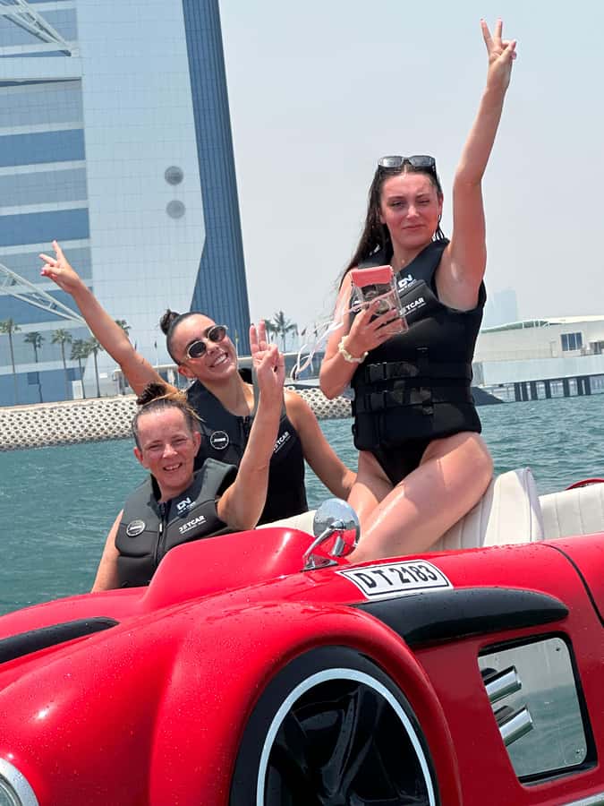 Jet Car: Squad Goals, 4 Seats. 1 Epic Ride Dubai - Burj Al Arab: the main photo moment