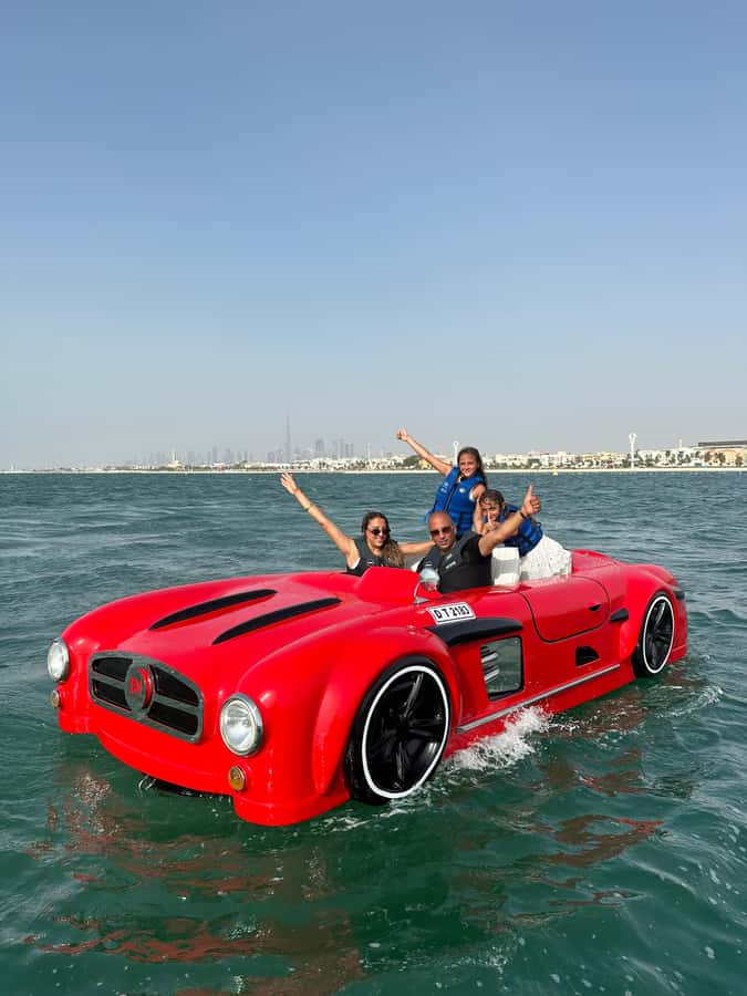 Jet Car: Squad Goals, 4 Seats. 1 Epic Ride Dubai - Speed, safety, and the guide-led format