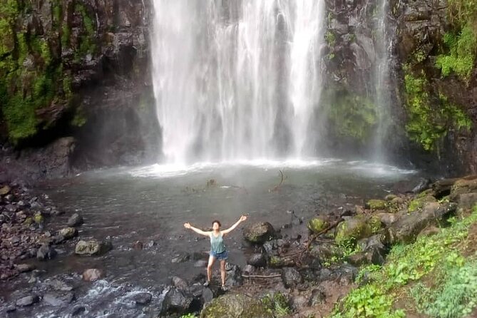 Materuni Waterfalls & Coffee making Cultural Tour | BURIGI CHATO SAFARIS LTD - Reaching the tall waterfall and swimming area