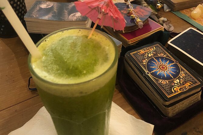 Tarot Reading with Coffee & Chocolate or Smoothie - Crystal work and the chakra-balancing element