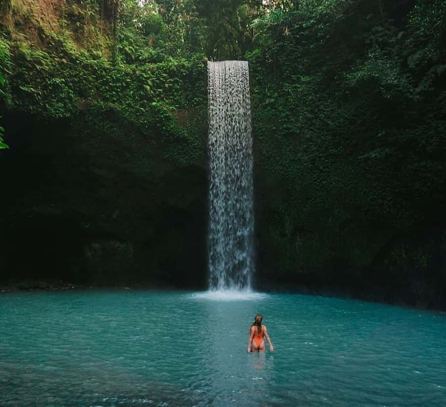 Ubud: Waterfall, Holy Water Temple,Swing&coffee plantation - Tibumana Waterfall and a chance to swim